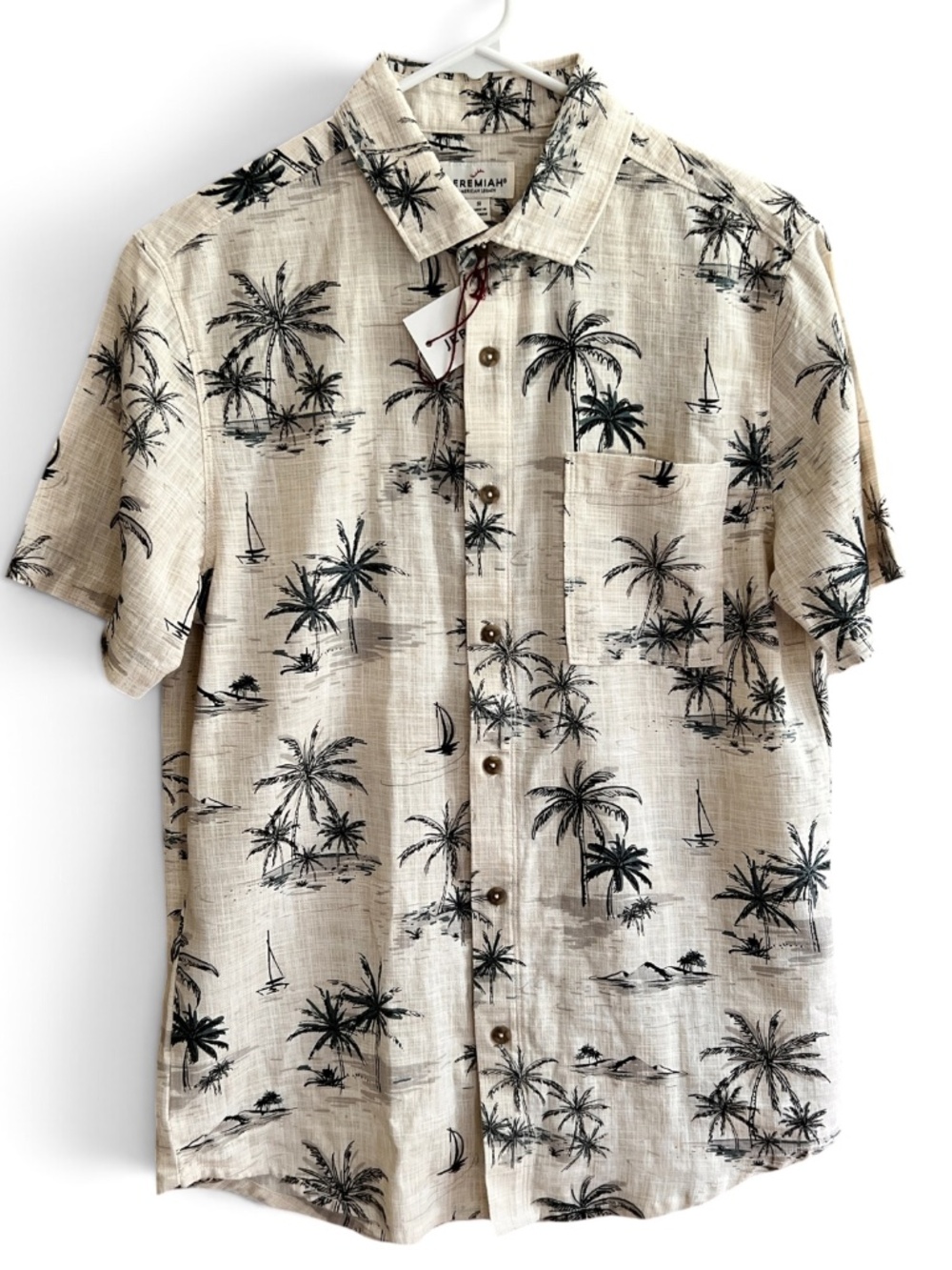 Jeremiah Men’s Short Sleeve Shirt XL 100% Cotton Button Down Hawaiian Tropical